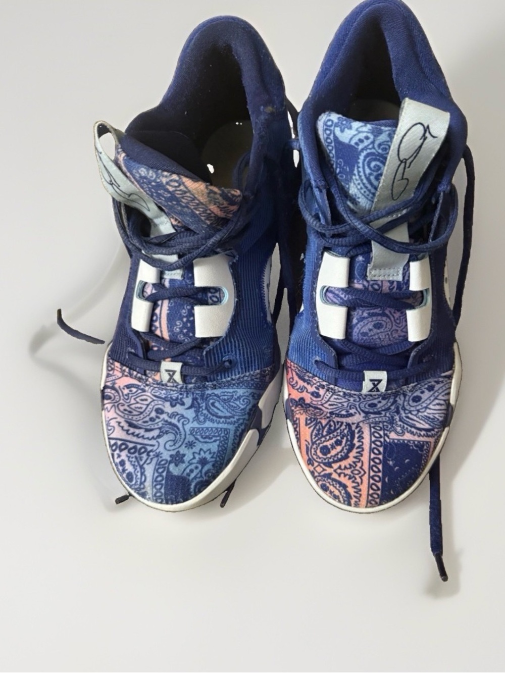 Nike Paul George PG 6 Blue Paisley Basketball Shoes Size 8
